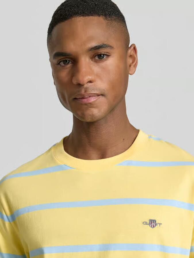 Gant Regular fit T-shirt met logostitching - Foto 2