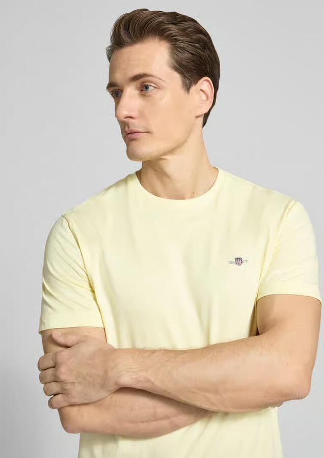 Gant Regular fit T-shirt met logostitching - Foto 2