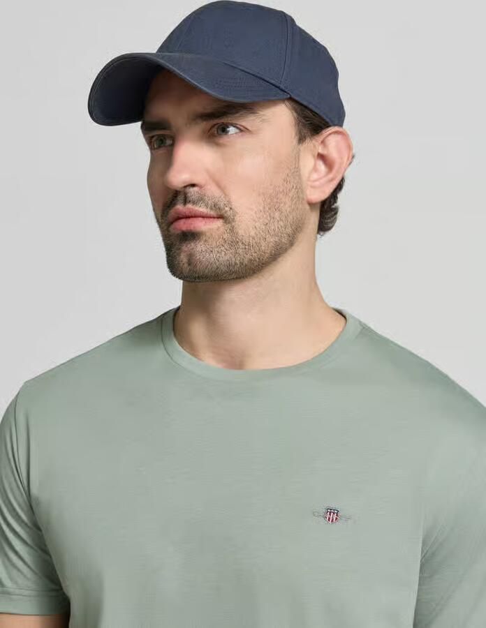 Gant Regular fit T-shirt met logostitching - Foto 2