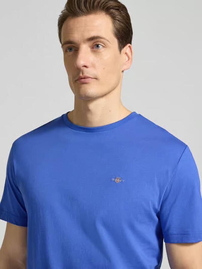 Gant Regular fit T-shirt met logostitching - Foto 2