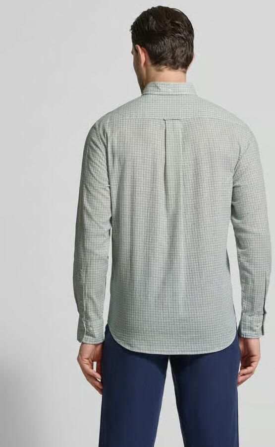 Gant regular fit vrijetijdsoverhemd van mix van katoen en linnen - Foto 7