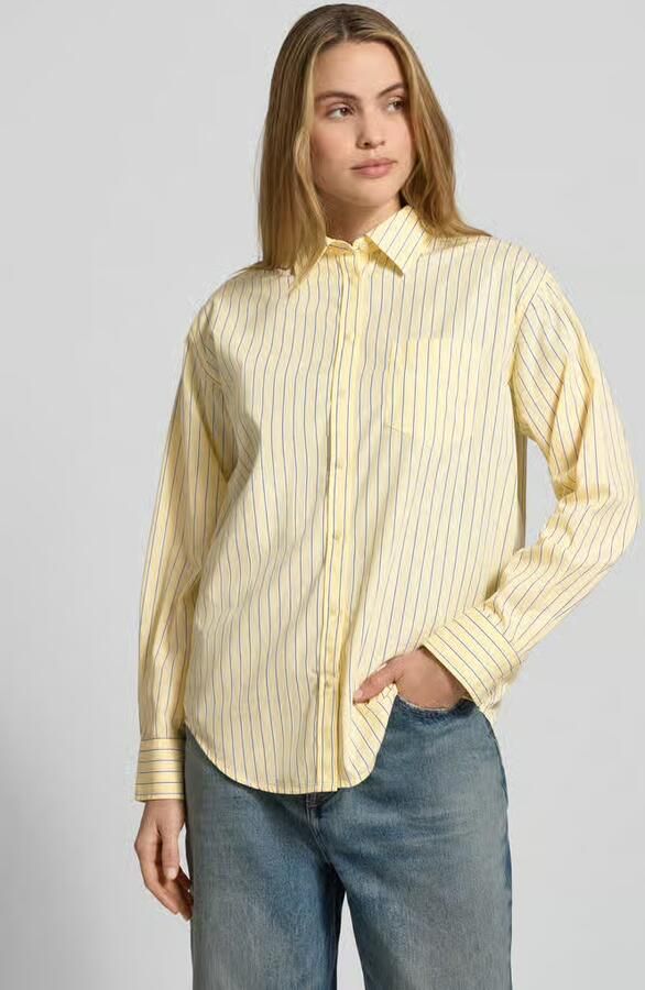 Gant Relaxed fit blouse met borstzak - Foto 2