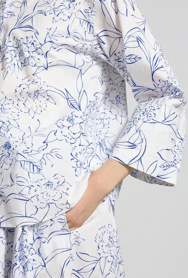 Gant Relaxed fit blouse met verborgen knoopsluiting en 3 4-mouw - Foto 2