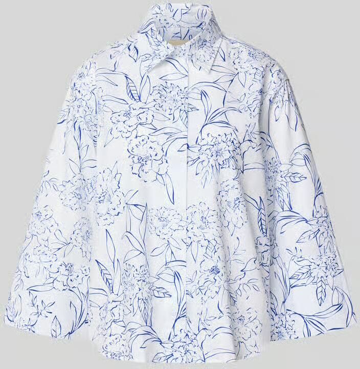 Gant Relaxed fit blouse met verborgen knoopsluiting en 3 4-mouw