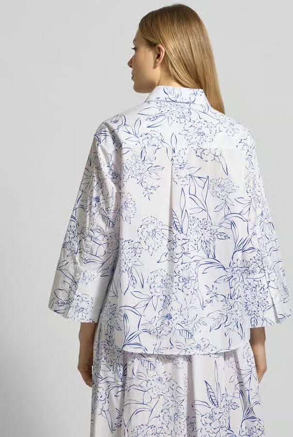 Gant Relaxed fit blouse met verborgen knoopsluiting en 3 4-mouw - Foto 12
