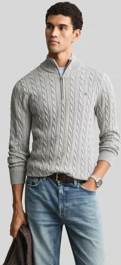 Gant Slim fit SCHIPPERSTRUI met ribboorden - Foto 2