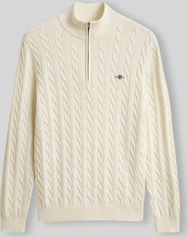 Gant Sweatshirt met opstaande kraag en ritssluiting