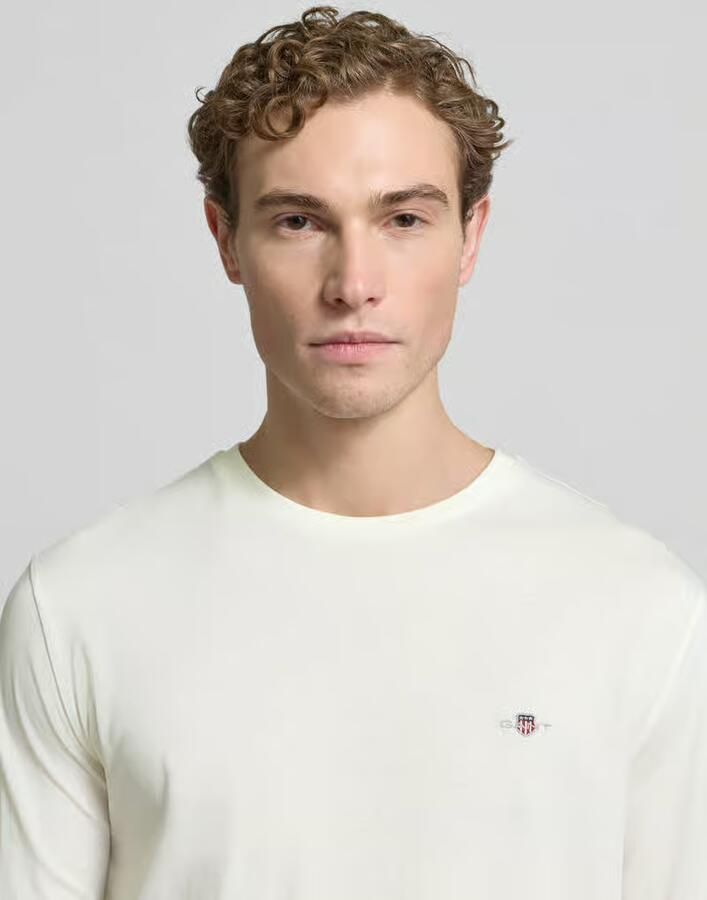 Gant Shirt met lange mouwen REG SHIELD LS T-SHIRT met logoborduursel op borsthoogte - Foto 7