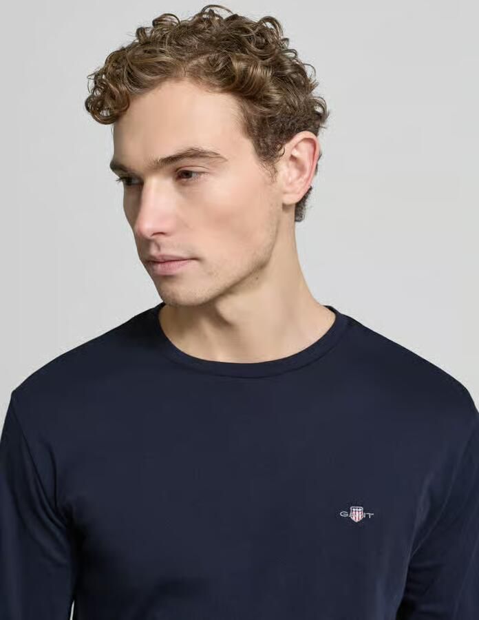 Gant Shirt met lange mouwen REG SHIELD LS T-SHIRT met logoborduursel op borsthoogte - Foto 6