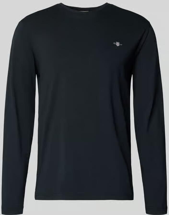 Gant Shirt met lange mouwen REG SHIELD LS T-SHIRT met logoborduursel op borsthoogte - Foto 5