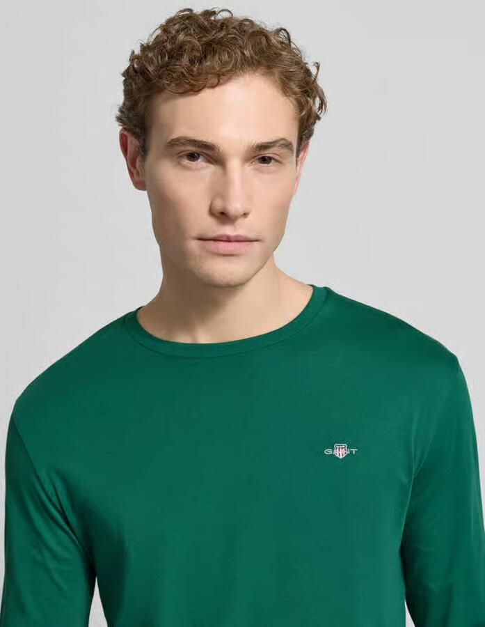 Gant Shirt met lange mouwen en labelstitching - Foto 2