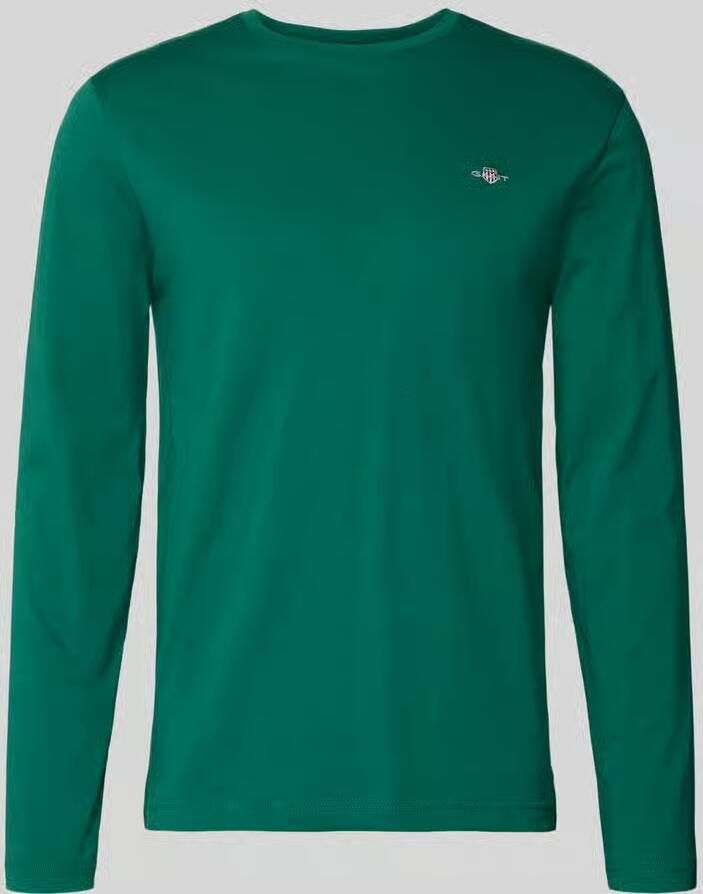 Gant Shirt met lange mouwen en labelstitching
