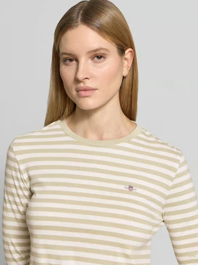 Gant Shirt met lange mouwen met labelstitching