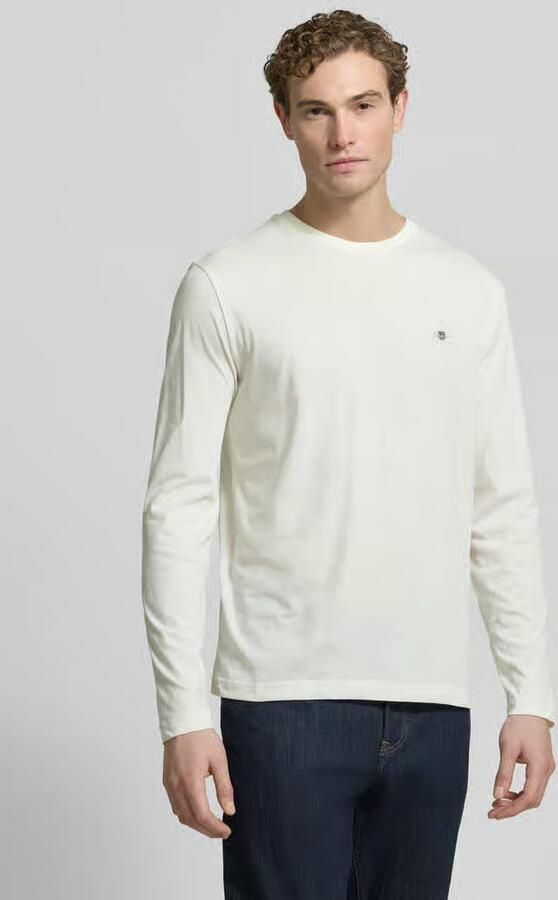 Gant Shirt met lange mouwen REG SHIELD LS T-SHIRT met logoborduursel op borsthoogte - Foto 8