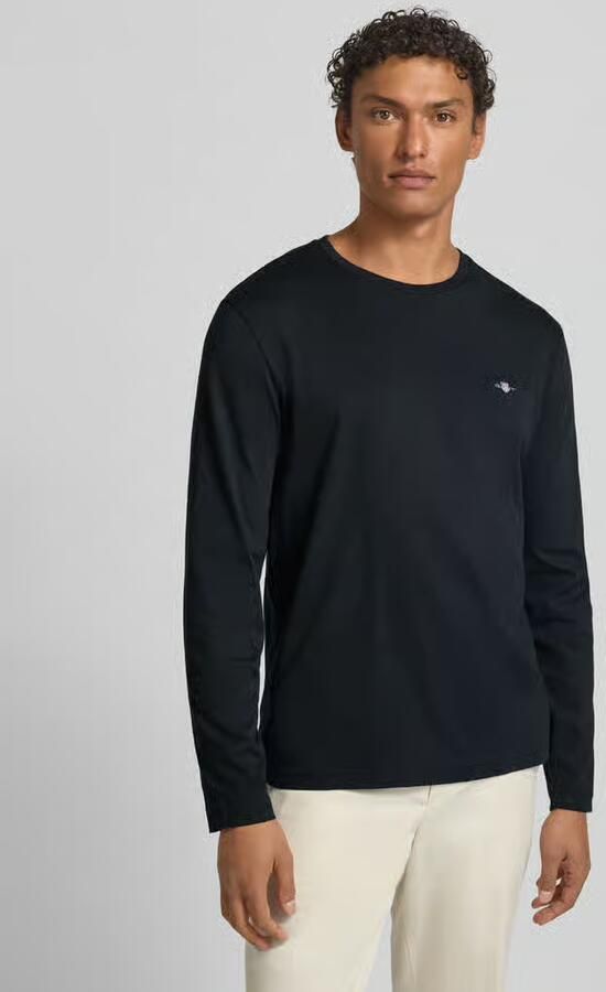 Gant Shirt met lange mouwen REG SHIELD LS T-SHIRT met logoborduursel op borsthoogte - Foto 9