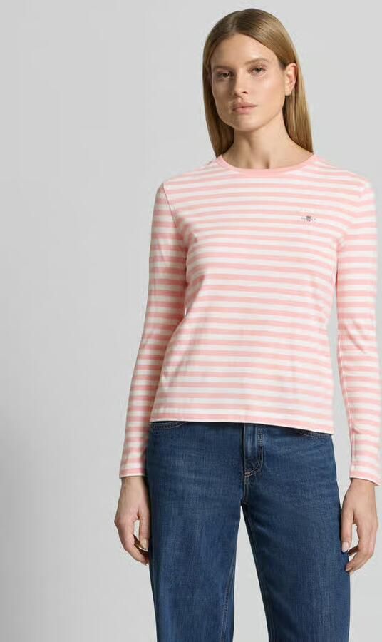 Gant Shirt met lange mouwen met labelstitching - Foto 3