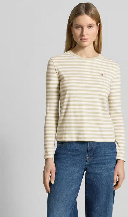Gant Shirt met lange mouwen met labelstitching - Foto 2