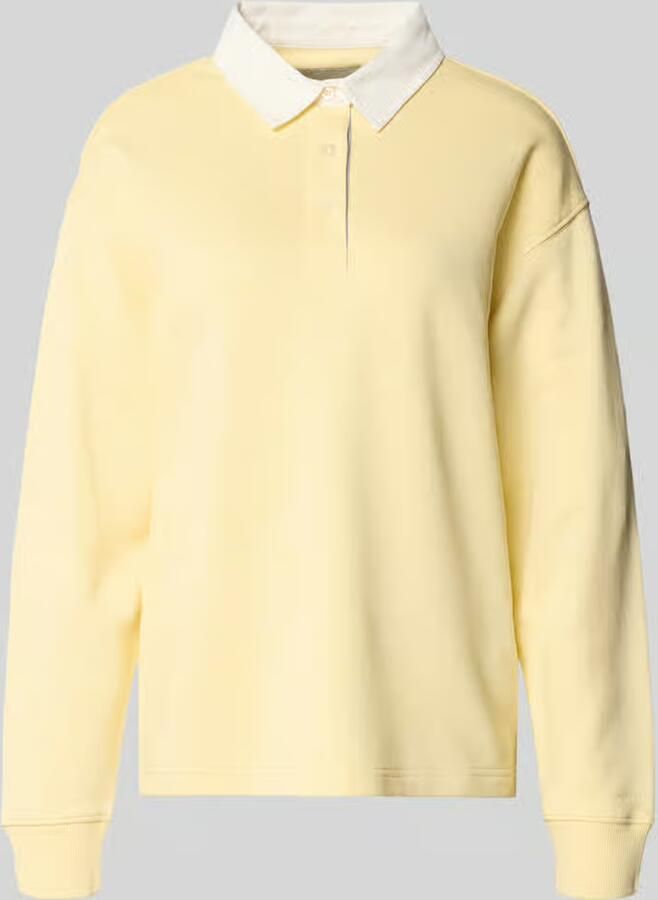 Gant Shirt met lange mouwen met polokraag en korte knoopsluiting - Foto 2