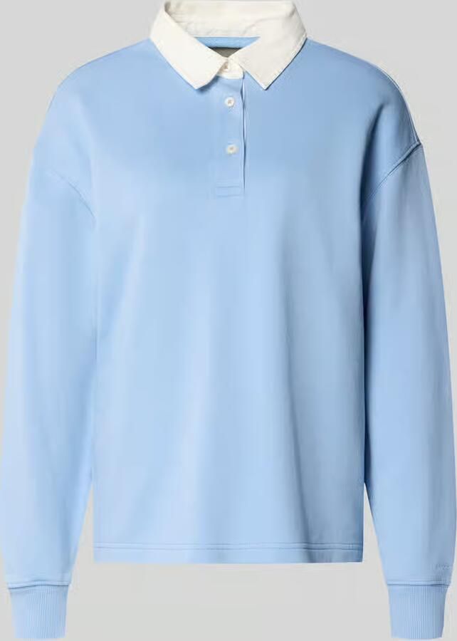 Gant Shirt met lange mouwen met polokraag en korte knoopsluiting - Foto 2