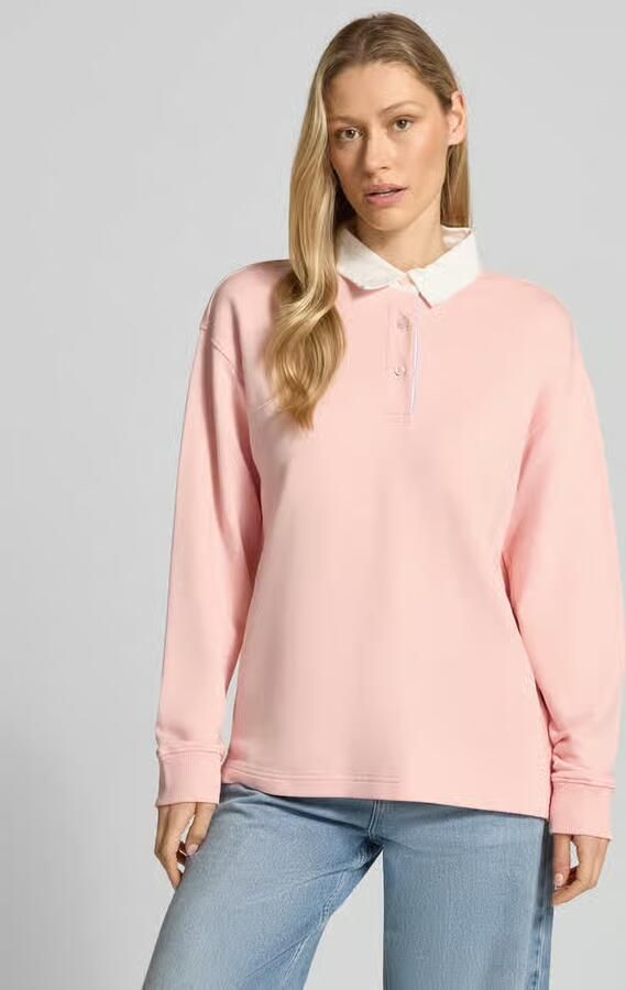 Gant Shirt met lange mouwen met polokraag en korte knoopsluiting - Foto 2