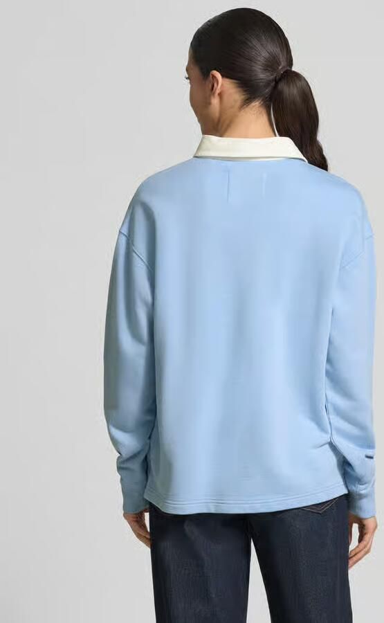 Gant Shirt met lange mouwen met polokraag en korte knoopsluiting - Foto 2