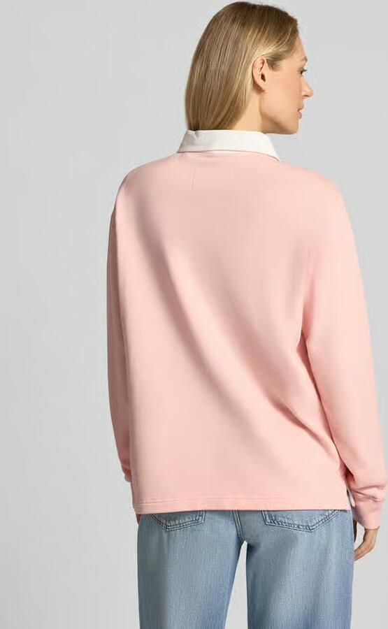 Gant Shirt met lange mouwen met polokraag en korte knoopsluiting - Foto 3