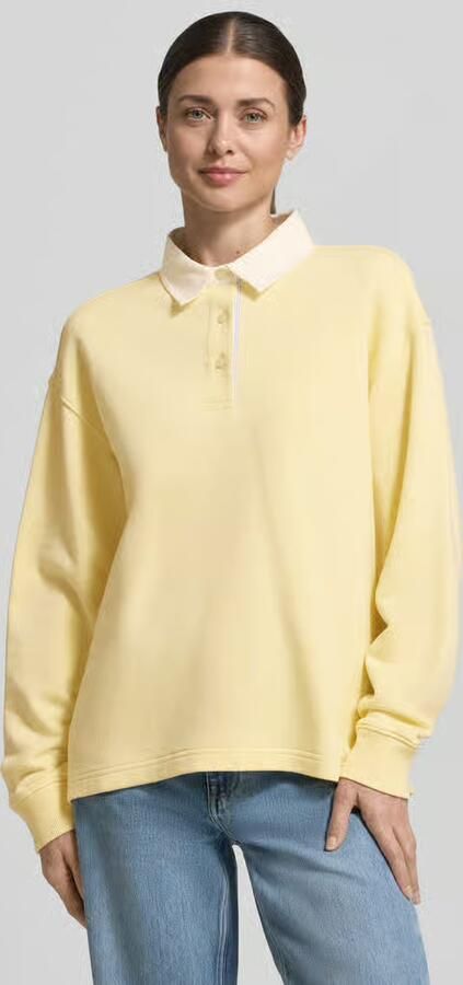 Gant Shirt met lange mouwen met polokraag en korte knoopsluiting - Foto 3