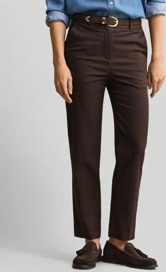 Gant Slim fit broek van katoenmix in 7 8-lengte - Foto 3