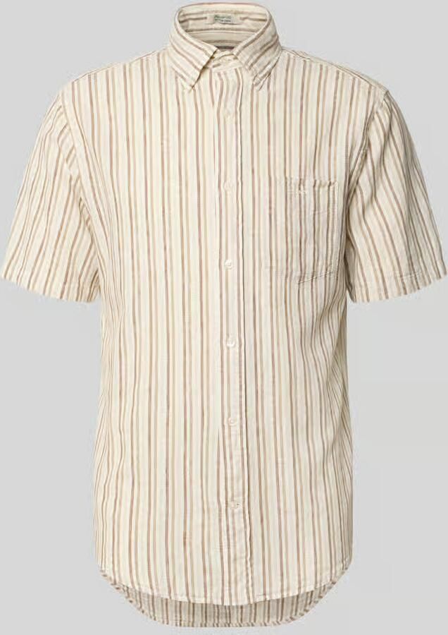 Gant slim fit linnen overhemd met borstzak - Foto 6