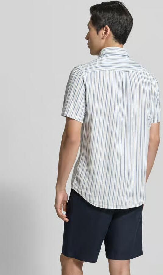 Gant slim fit linnen overhemd met borstzak - Foto 14