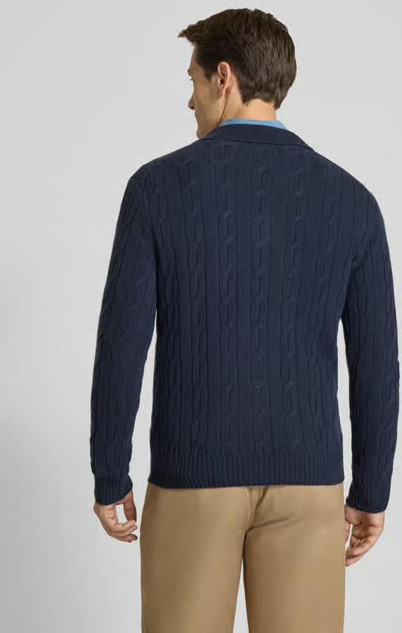Gant Slim fit shirt met lange mouwen van zuivere wol model 'Cable'