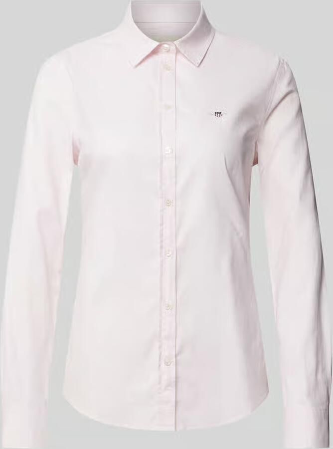 Gant Blouse met lange mouwen Nieuwe Slim Stretch Oxford Blouse voor comfortabel zitten en bewegingsvrijheid new slim stretch kreukvrij