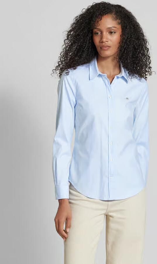 Gant Blouse met lange mouwen Nieuwe Slim Stretch Oxford Blouse voor comfortabel zitten en bewegingsvrijheid new slim stretch kreukvrij - Foto 2