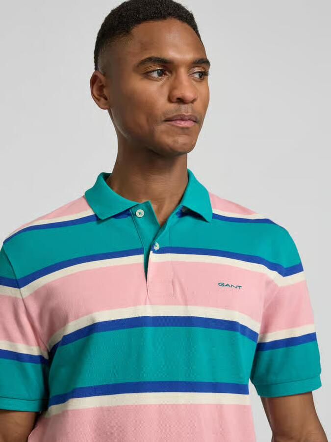 Gant slim fit poloshirt met gestikt logo