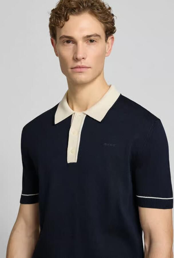Gant slim fit poloshirt met gestikt logo
