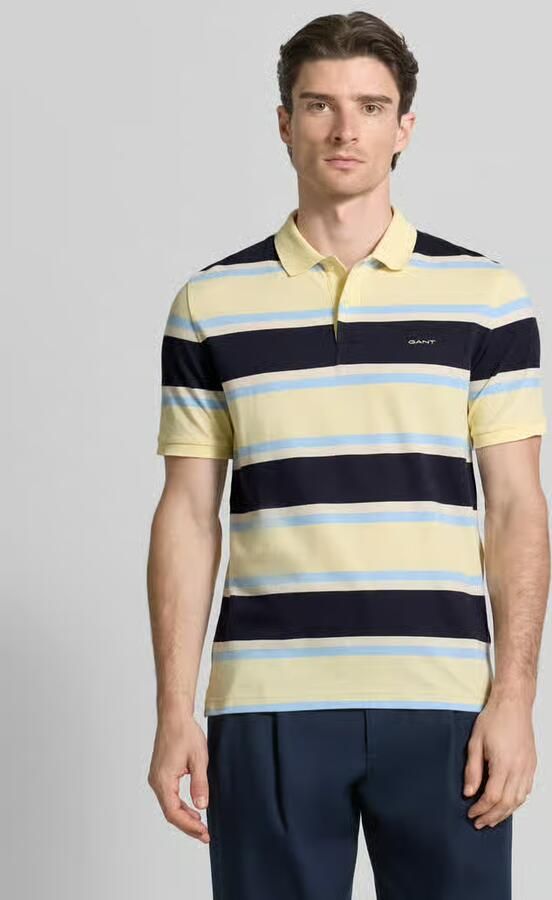 Gant slim fit poloshirt met gestikt logo - Foto 3