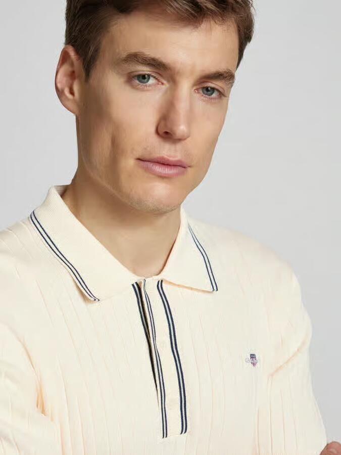Gant Slim fit poloshirt met labelstitching