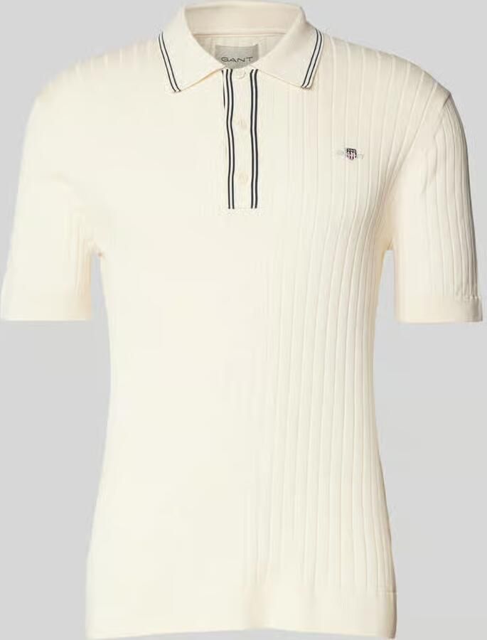 Gant Slim fit poloshirt met labelstitching - Foto 2