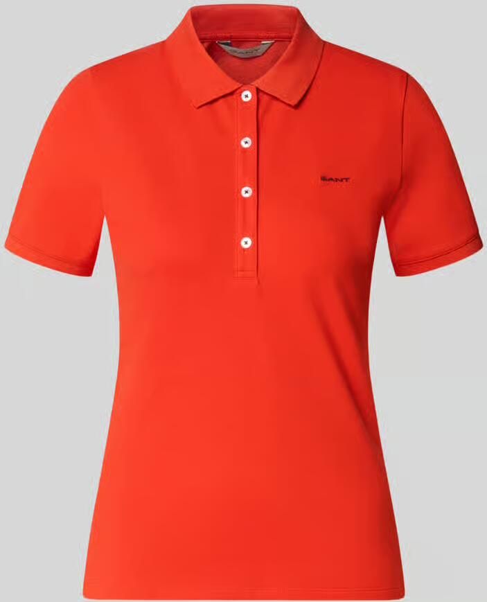 Gant slim fit poloshirt met labelstitching - Foto 3