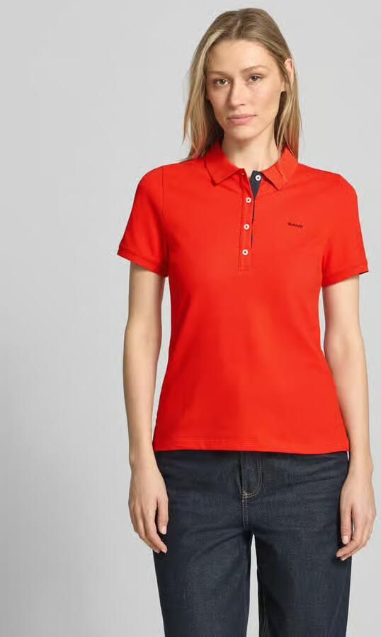 Gant slim fit poloshirt met labelstitching - Foto 6
