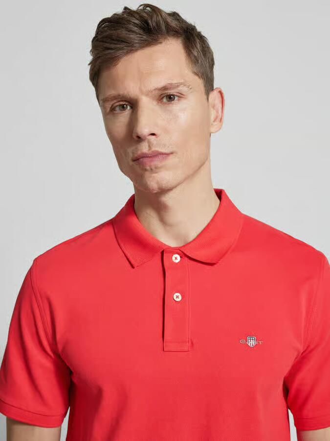 Gant regular fit poloshirt met labelstitching - Foto 3