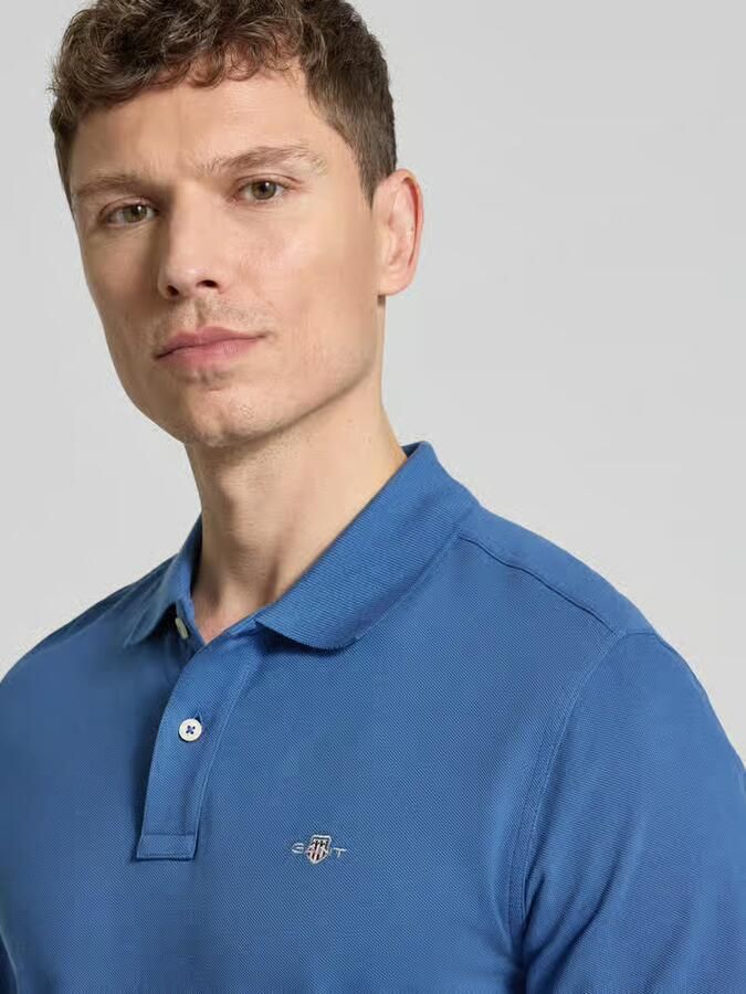Gant regular fit poloshirt met labelstitching - Foto 3