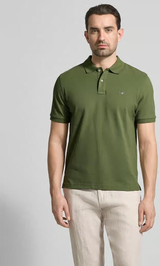 Gant Slim Fit poloshirt met logo-stitching - Foto 3