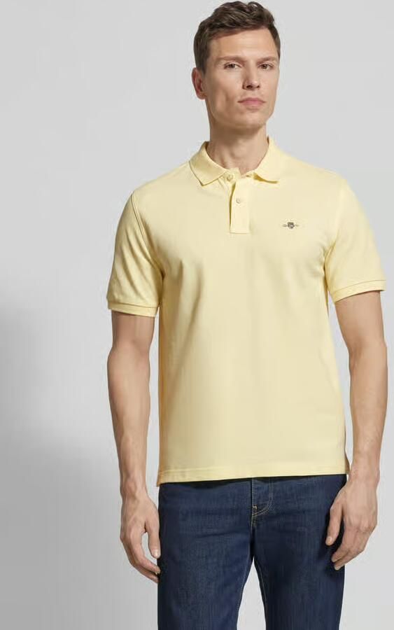 Gant Slim Fit poloshirt met logo-stitching - Foto 3