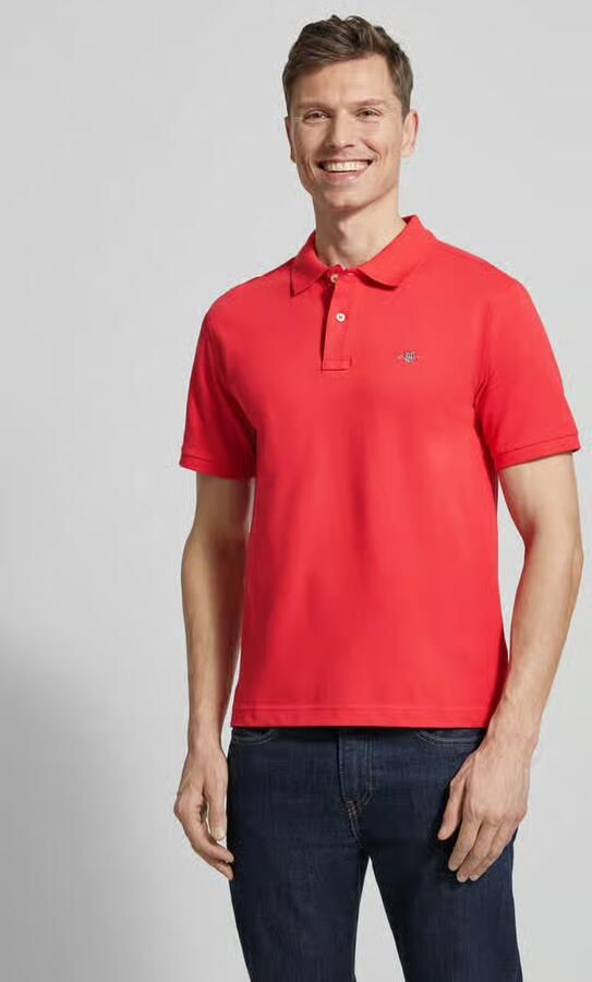 Gant regular fit poloshirt met labelstitching - Foto 7