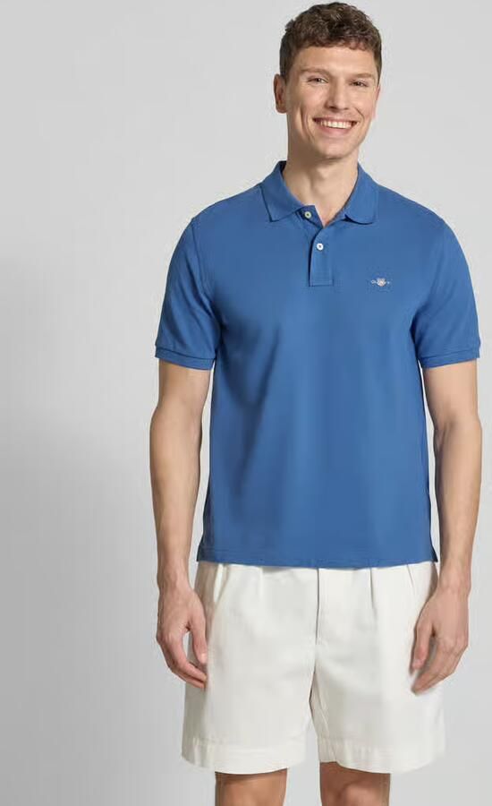 Gant regular fit poloshirt met labelstitching - Foto 5