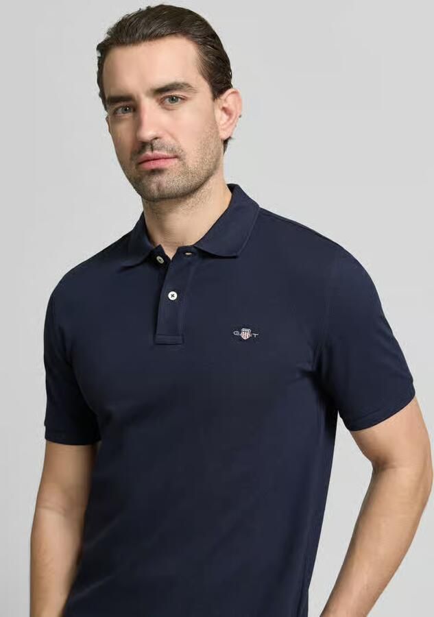 Gant Regular fit poloshirt met labelstitching model 'OXFORD' - Foto 2