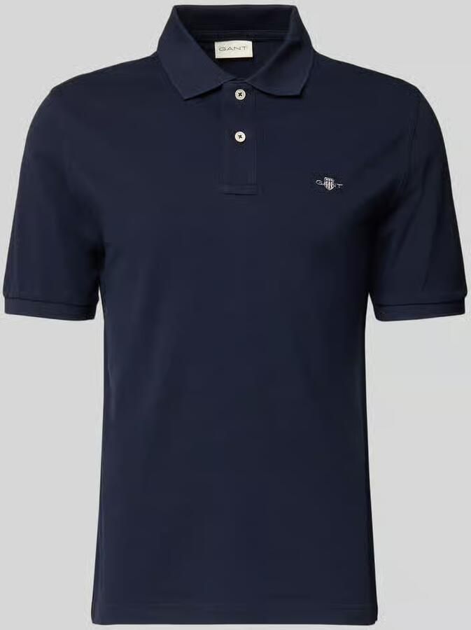Gant Regular fit poloshirt met labelstitching model 'OXFORD'