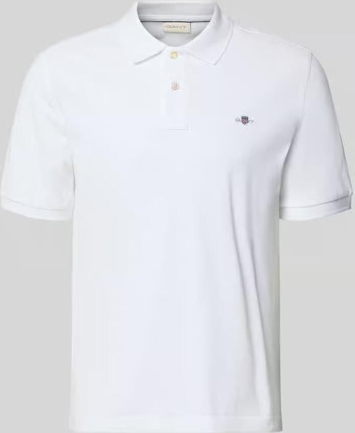 Gant Regular fit poloshirt met labelstitching