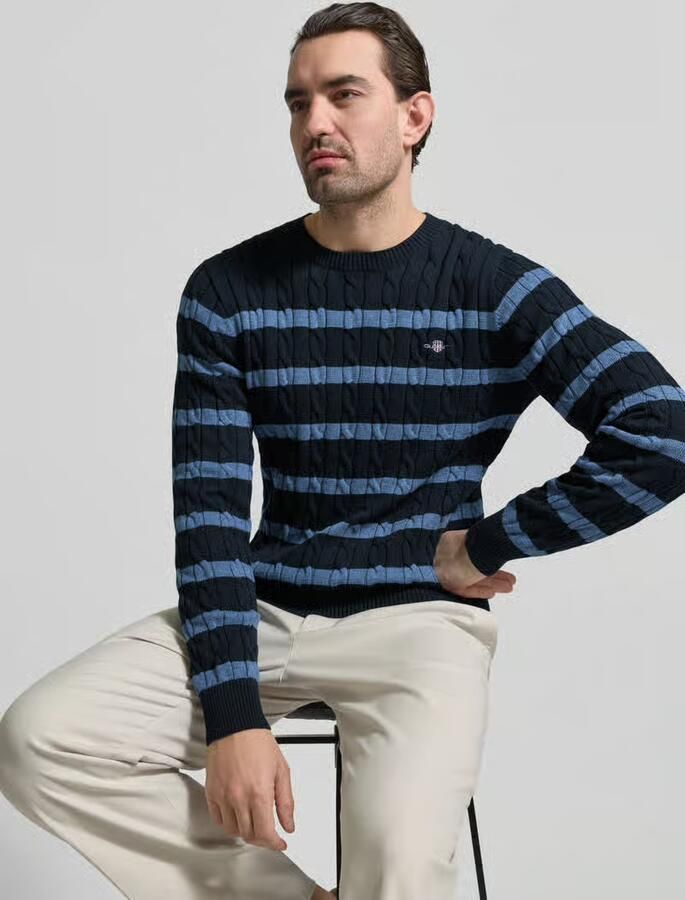 Gant Slim fit pullover in gebreide look - Foto 2